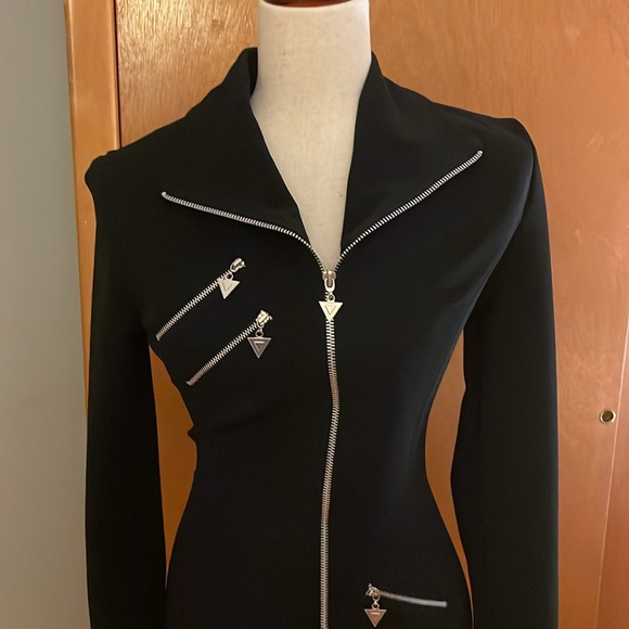 Mark Farrel New York, long sleeves dress, size S. Black, front zipper closure - Picture 7 of 17
